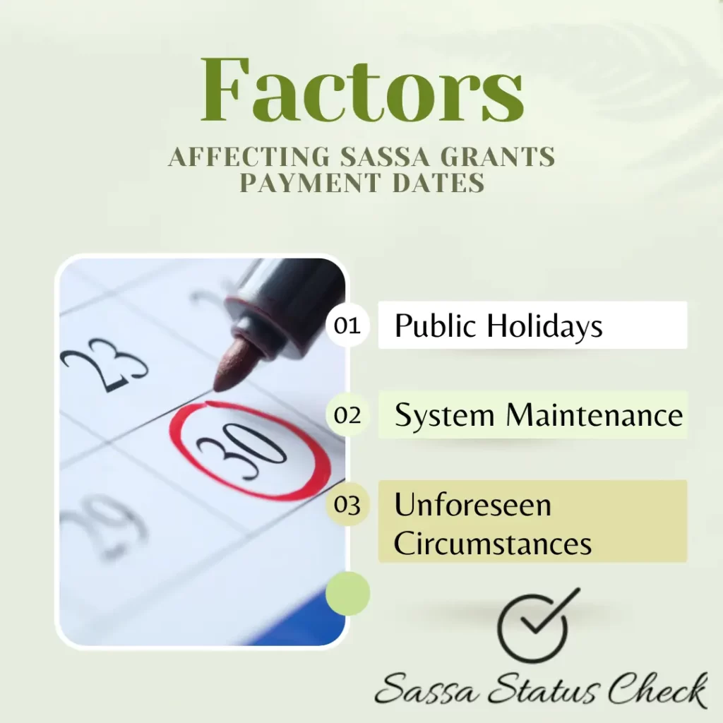 Sassa Grants Payment Dates