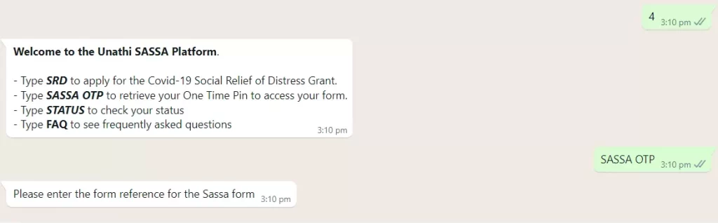 SASSA OTP Code