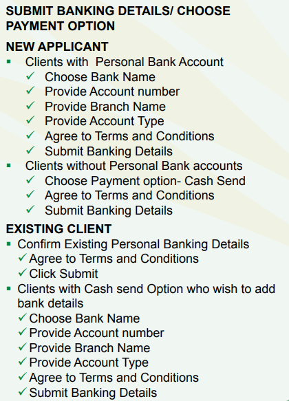 Srd.Sassa.Gov.Za Banking Details Submission